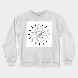 Graphic, geometric decorative, mandalas or henna design in vector. Crewneck Sweatshirt